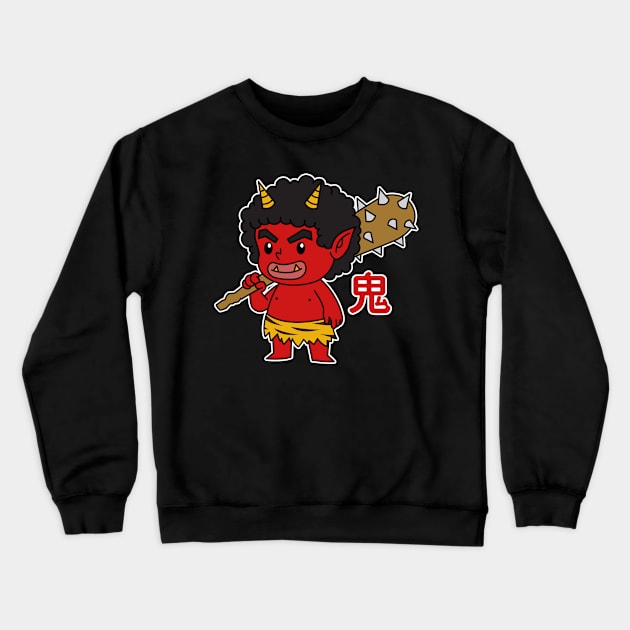 Chibi Oni Japanese Crewneck Sweatshirt by rudypagnel